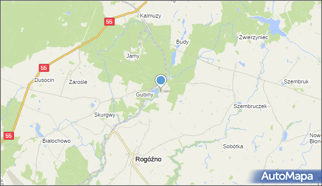 mapa Nad Jeziorem, Nad Jeziorem na mapie Targeo